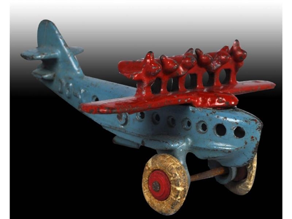 LOT OF 2: CAST IRON HUBLEY AIRPLANE TOYS.         