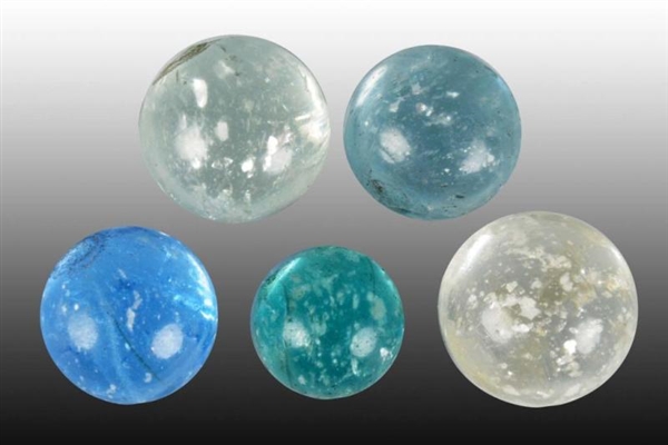 LOT OF 5: MICA MARBLES.                           