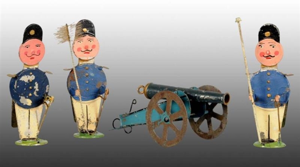 FRENCH TOY CANNON SET.                            