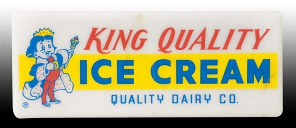 KING QUALITY ICE CREAM LIGHT-UP SIGN.             