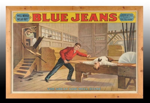 BLUE JEANS PAPER LITHO PLAY POSTER.               