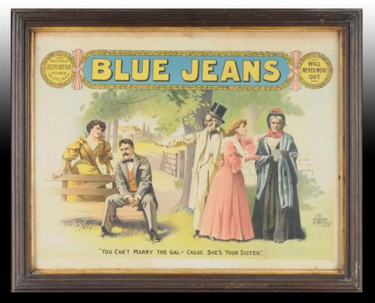 PAPER LITHO BLUE JEANS PLAY POSTER.               