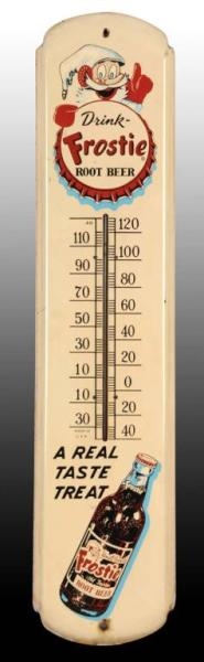 FROSTIE ROOT BEER TIN THERMOMETER.                