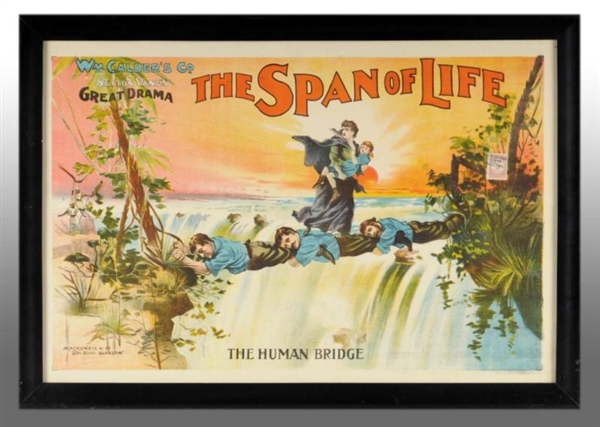 PAPER LITHO "THE SPAN OF LIFE" PLAY POSTER.       