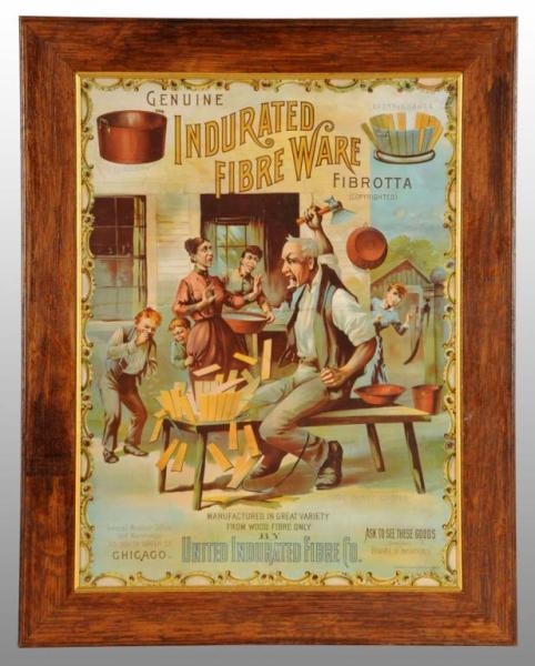FRAMED PAPER INDURATED FIBRE WARE POSTER.         