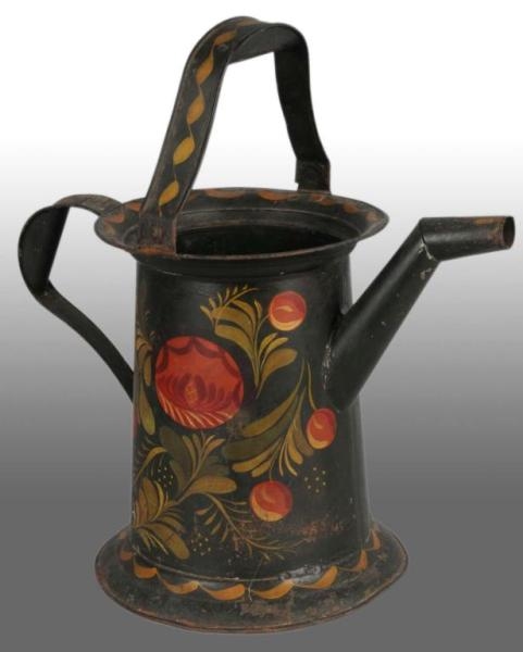 PENNSYLVANIA DUTCH PAINTED TOLEWARE WATERING CAN. 