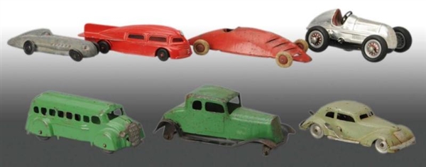 LOT OF 7: ASSORTED VEHICLES.                      