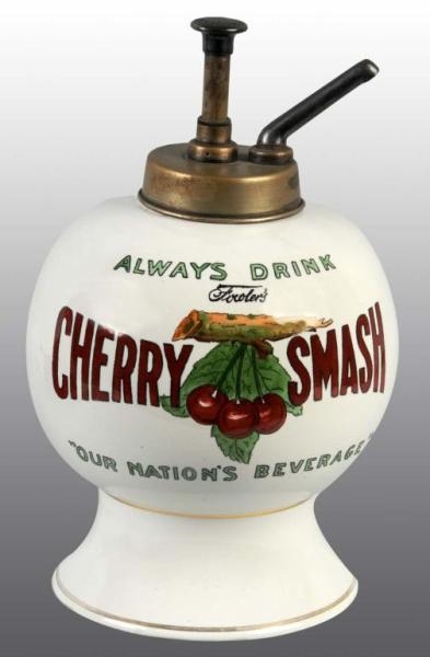 FOWLERS CHERRY SMASH SYRUP DISPENSER.            