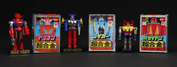 LOT OF 3: ROBOT TOYS WITH BOXES FROM GETTA ROBO G 