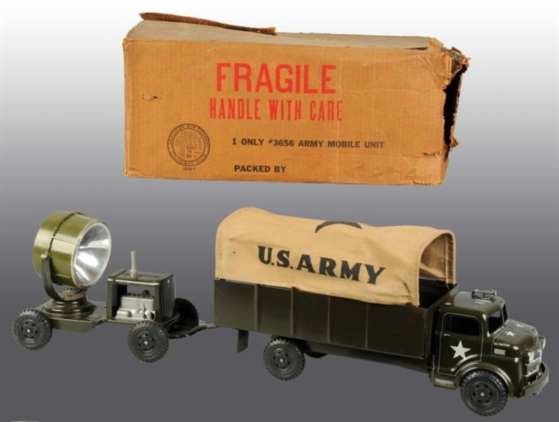 PRESSED STEEL MARX NO.3656 ARMY MOBILE TRUCK UNIT 