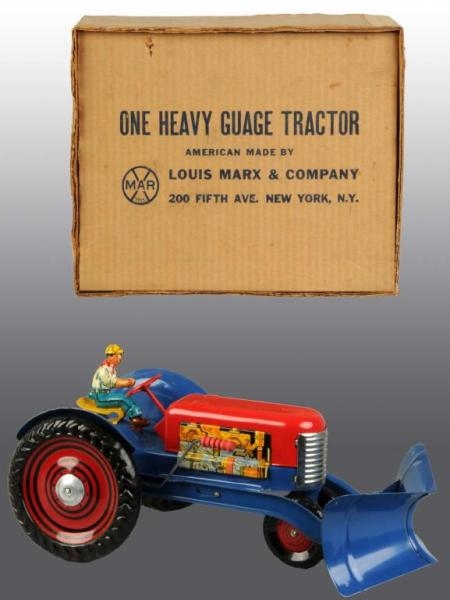 PRESSED STEEL MARX TRACTOR TOY.                   