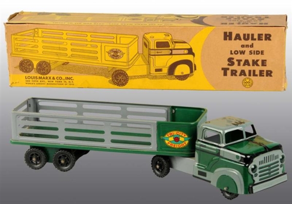 PRESSED STEEL MARX TRI-CITY FREIGHT STAKE TRUCK.  