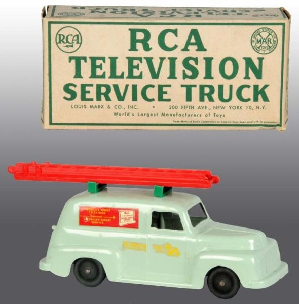 PLASTIC MARX RCA TELEVISION SERVICE TRUCK TOY.    