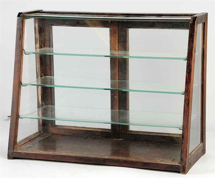 COUNTRY STORE SLANT FRONT COUNTERTOP DISPLAY CASE 