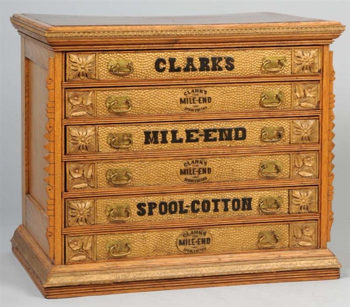CLARKS COUNTRY STORE SPOOL CABINET.              