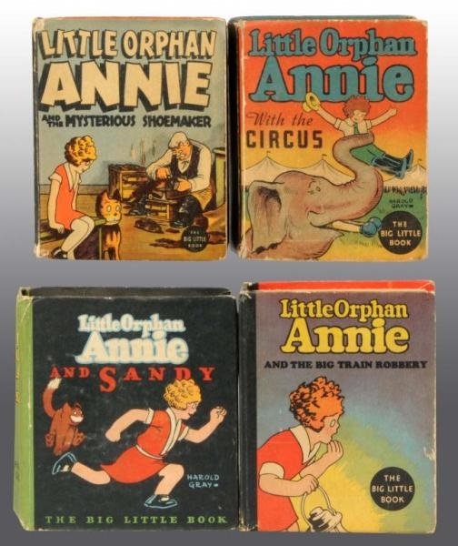 LOT OF 4: LITTLE ORPHAN ANNIE BIG LITTLE BOOKS.   