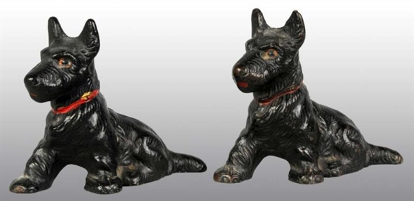 LOT OF 2: CAST IRON SCOTTIE PAPERWEIGHTS.         