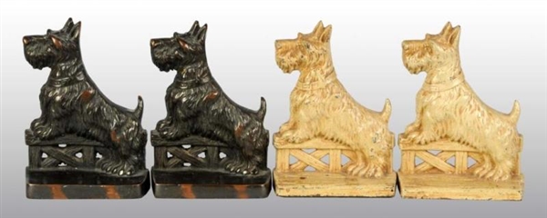 LOT OF 2: PAIRS OF CAST SCOTTIE BOOKENDS.         