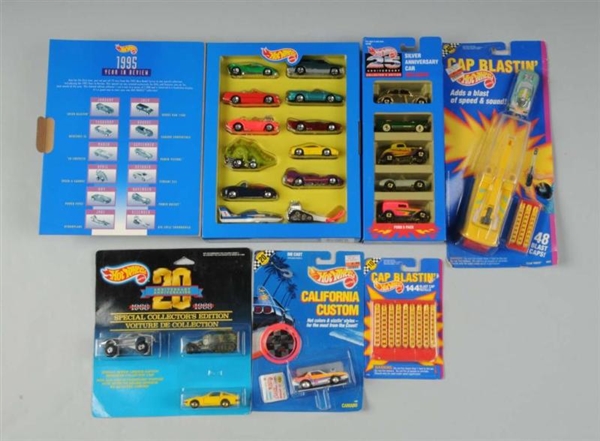 LOT OF 11: MATTEL HOT WHEELS TOY CARS & PACKAGES. 