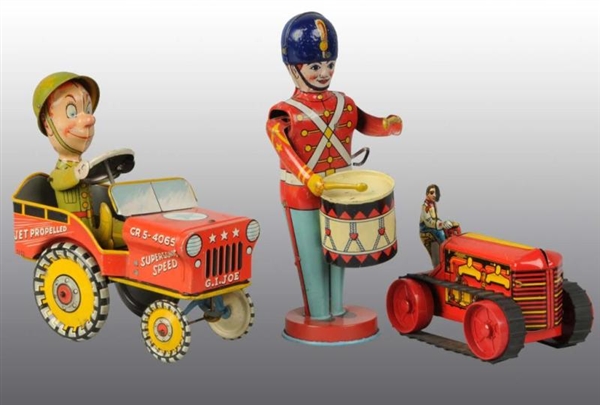 LOT OF 3: TIN WIND-UP TOYS.                       