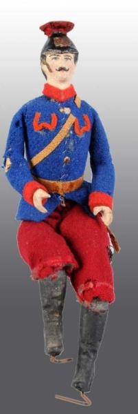 EARLY GERMAN CLOTH AND COMPOSITION FIGURE.        