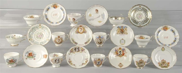 LARGE LOT OF ENGLISH CORONATION WARE PIECES.      