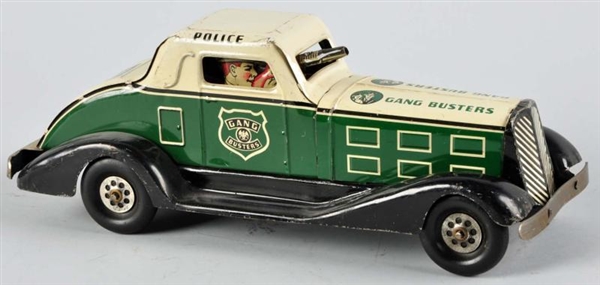 PRESSED STEEL MARX GANG BUSTERS CAR WIND-UP TOY.  