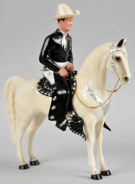 HARTLAND LARGE BLACK & WHITE COWBOY HORSE & RIDER 