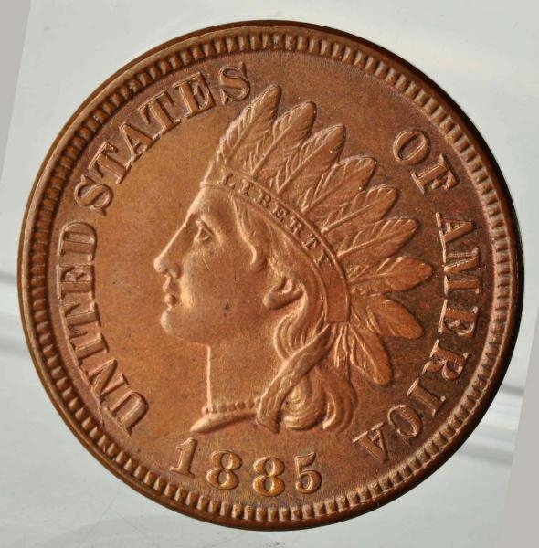 1885 INDIAN HEAD CENT MS-65.                      