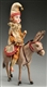 BISQUE HEAD CLOWN ON DONKEY PULL TOY.             