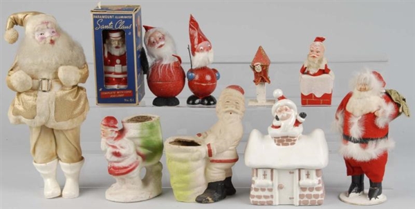LOT OF 9: CHRISTMAS DECORATIONS.                  