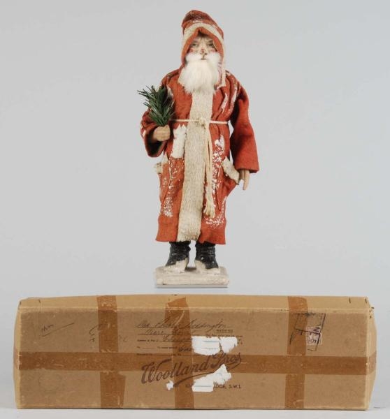 GERMAN SANTA CANDY CONTAINER IN BOX.              