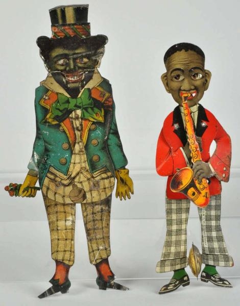 LOT OF 2: TIN LITHO AFRICAN-AMERICAN SQUEEZE TOYS 