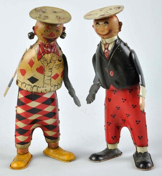 LOT OF 2: TIN LITHO STRAUSS WADDLING WIND-UP TOYS 