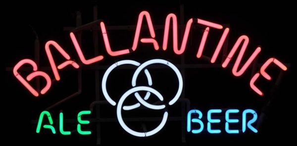 BALLANTINE 3-R ALE & BEER NEON SIGN.              