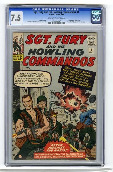 SGT. FURY & HIS HOWLING COMMANDOS #1 CGC 7.5.     