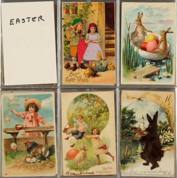 LOT OF 117: EASTER POSTCARDS.                     