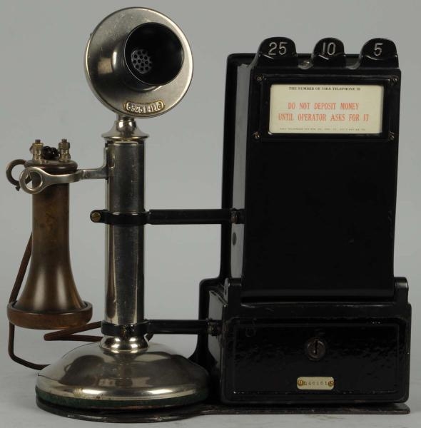 WESTERN ELECTRIC 20B PHONE WITH COIN COLLECTOR.   