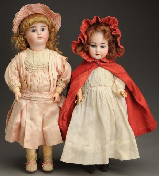 LOT OF 2 BISQUE DOLLS.                            
