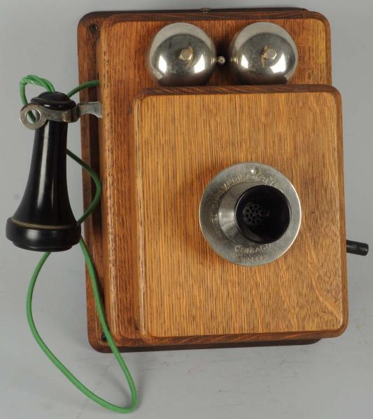 SWEDISH-AMERICAN BOX ON BOX WALL TELEPHONE.       