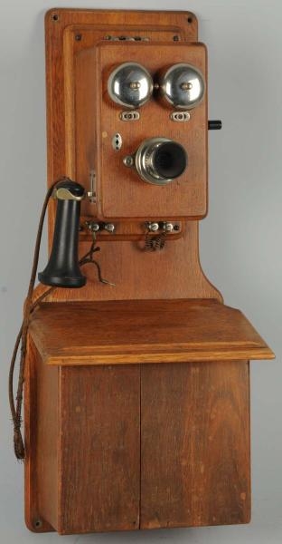 COUCH & SEELEY 2-BOX WALL TELEPHONE.              