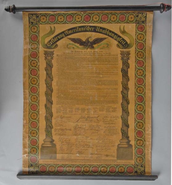 GERMAN COPY OF THE DECLARATION OF INDEPENDENCE.   