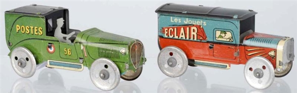 LOT OF 2: TIN LITHO TRUCK PENNY TOYS.             