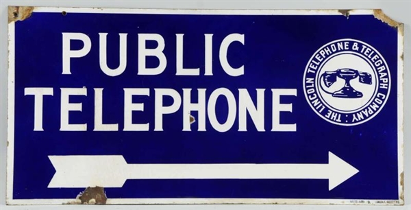 LINCOLN TELEPHONE & TELEGRAPH SIGN.               