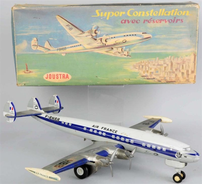 TIN JOUSTRA AIR FRANCE AIRPLANE FRICTION TOY.     