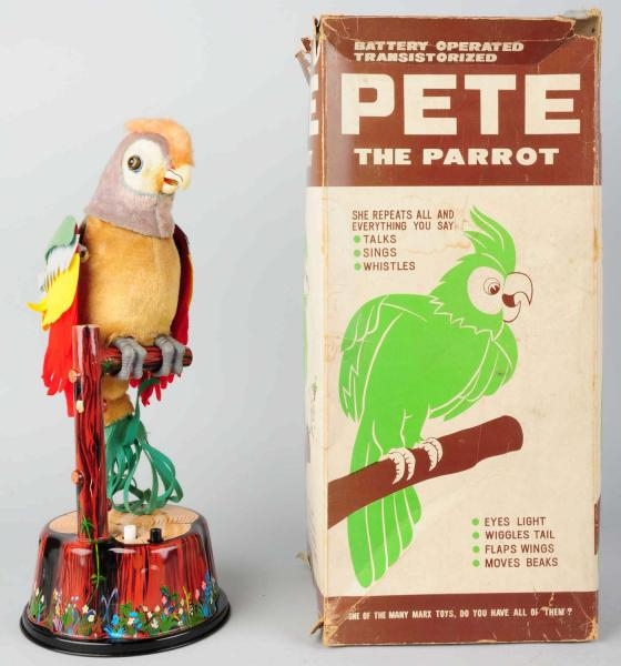 MARX PETE THE PARROT BATTERY-OP TOY.              