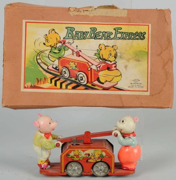 CELLULOID HANDCAR WIND-UP TOY.                    