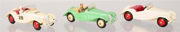 LOT OF 3: DIECAST DINKY TOY CONVERTIBLE AUTOS.    