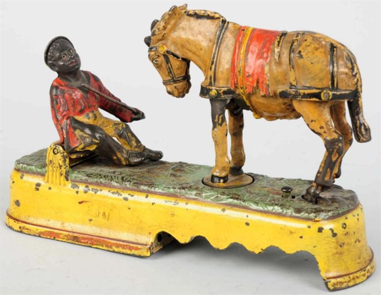 CAST IRON ALWAYS DID SPISE A MULE MECHANICAL BANK 