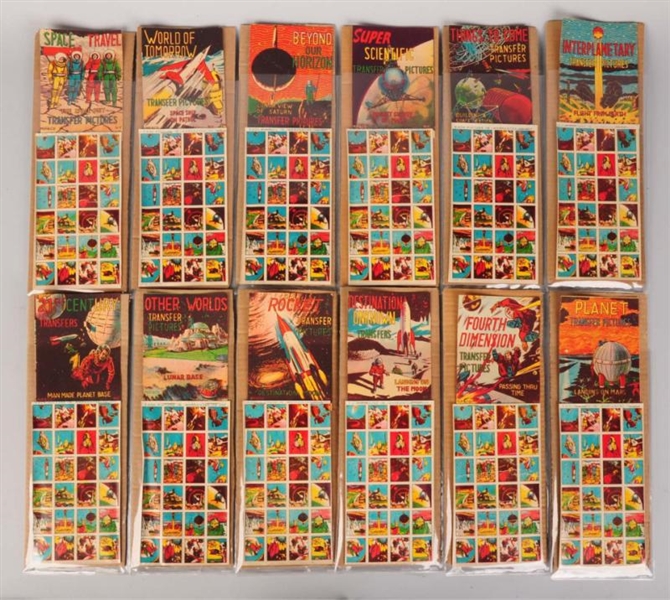 LOT OF 12: SPACE TATTOO TRANSFER PACKS.           